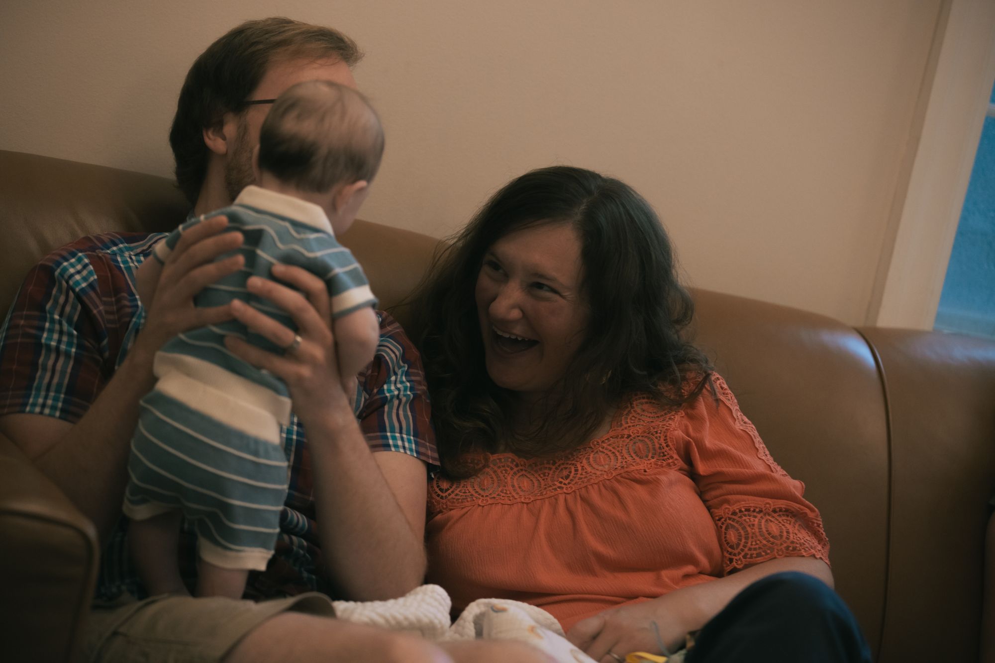 A family together at chapel